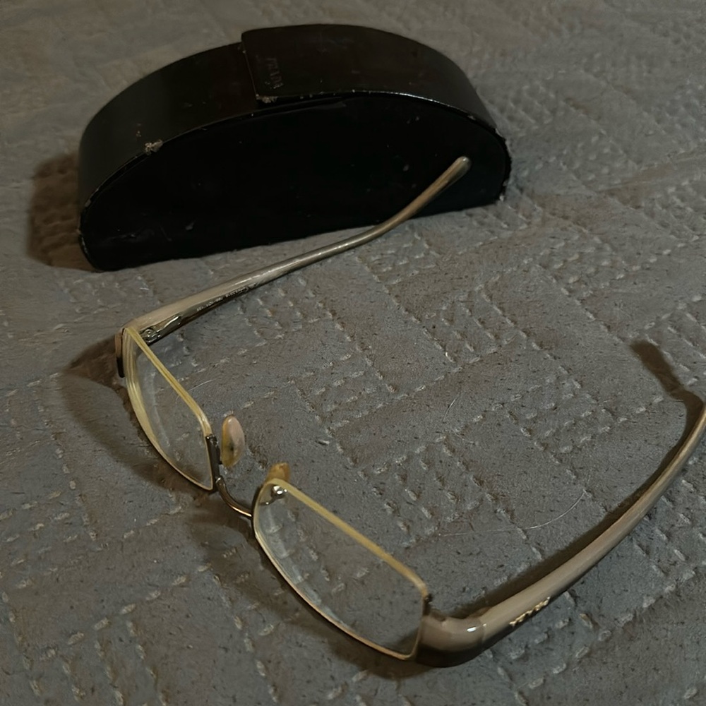Prada glasses with matching case